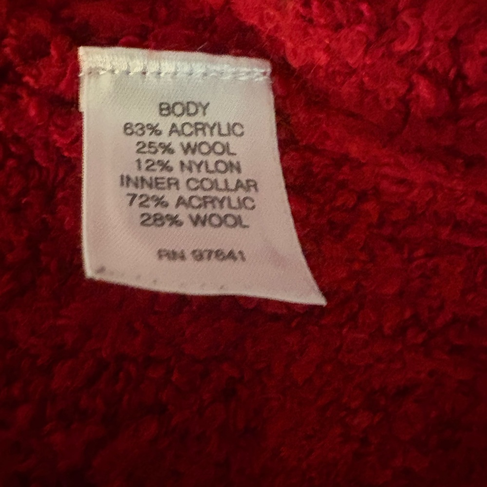 J. Jill Red Crew Neck Sweater Boucher Knit - Picture 4 of 6